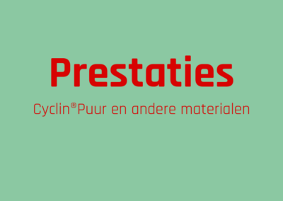 De prestaties, samenstelling en circulariteit van Cyclin en andere materialen